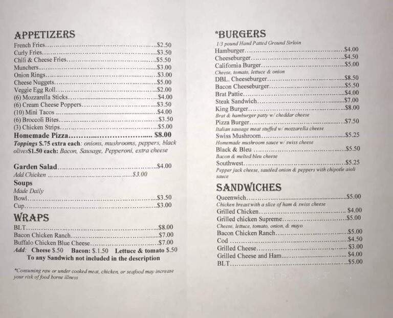 Kings Corner - New Holstein, WI menu_pic