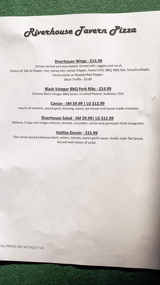 Kicking Horse River House Cafe - Golden, BC menu_pic