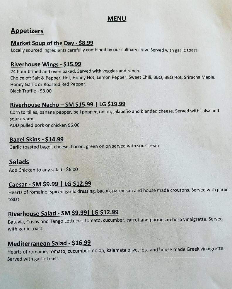 Kicking Horse River House Cafe - Golden, BC menu_pic