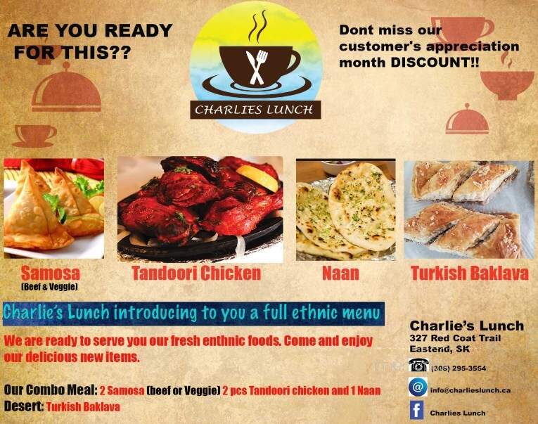 Charlies Lunch - Eastend, SK menu_pic