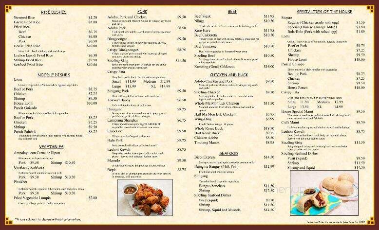 Cid's Ma Mon Luk - Niles, IL menu_pic
