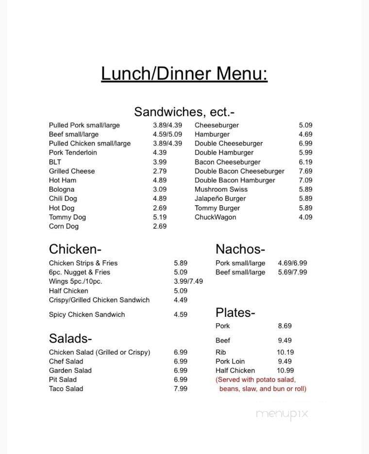 Laird's Bar-B-Que - Puryear, TN menu_pic