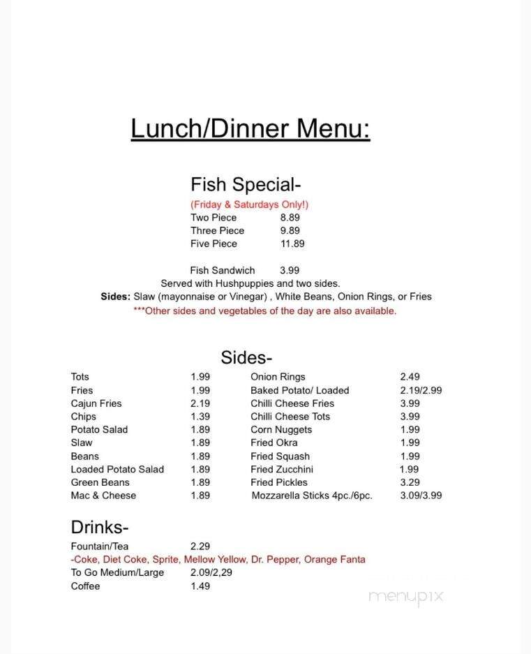 Laird's Bar-B-Que - Puryear, TN menu_pic