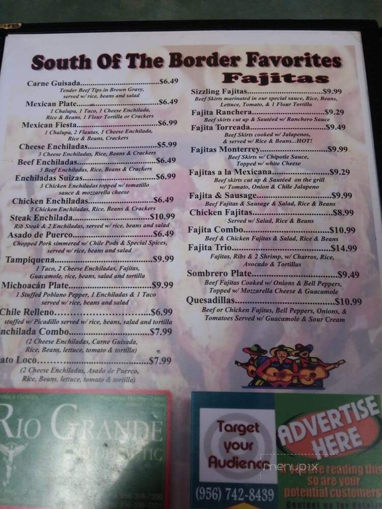 Vickie's Restaurant - San Benito, TX menu_pic