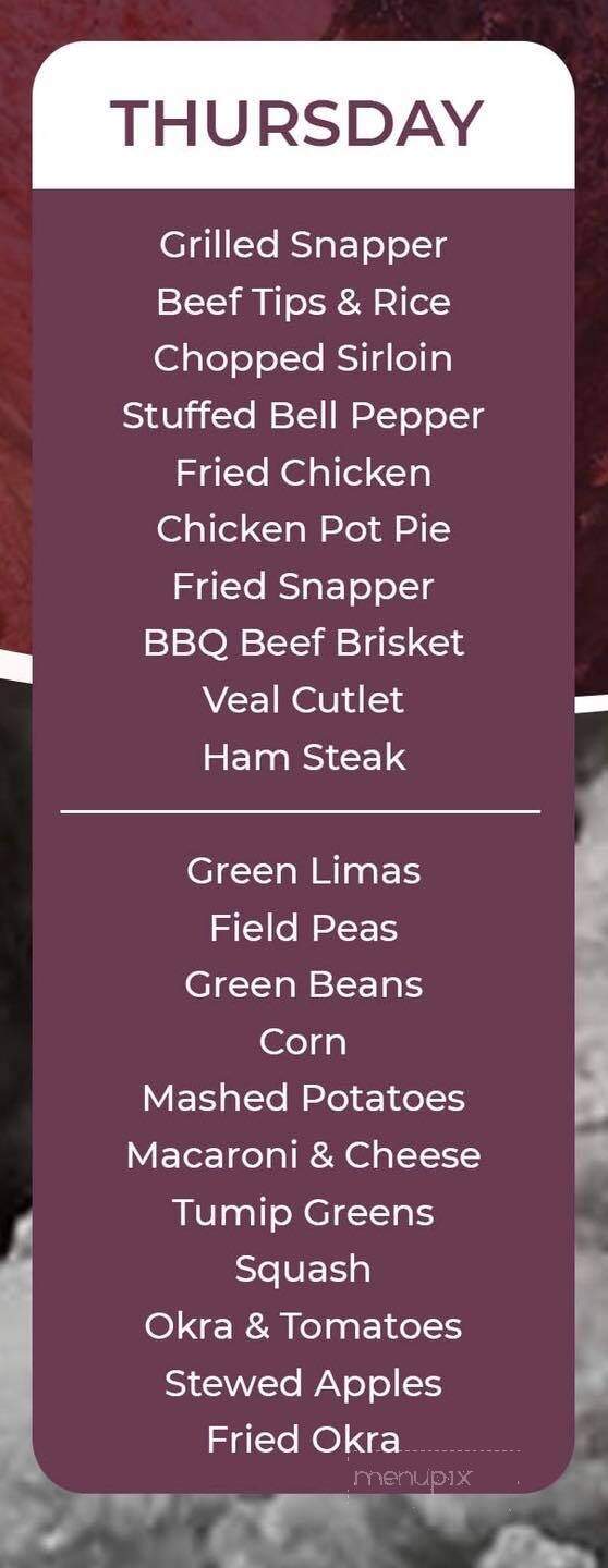 Sarris Restaurant - Birmingham, AL menu_pic