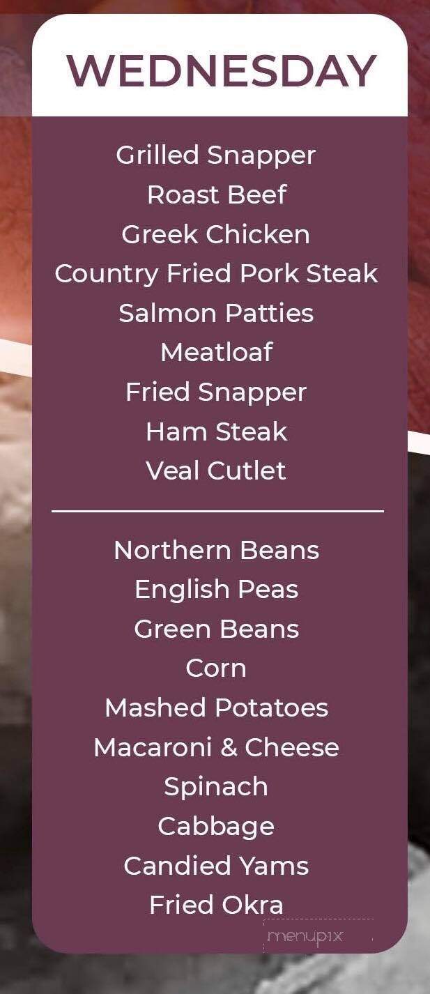 Sarris Restaurant - Birmingham, AL menu_pic