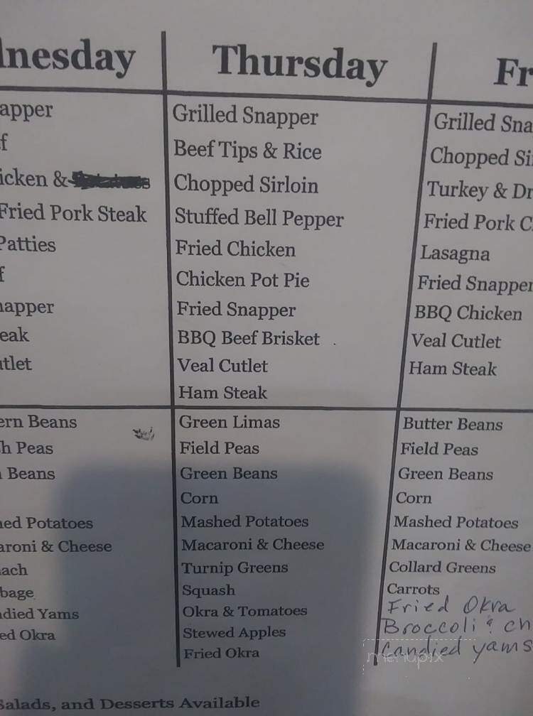 Sarris Restaurant - Birmingham, AL menu_pic
