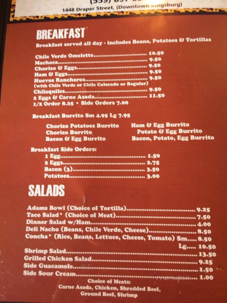 Deli Casa - Kingsburg, CA menu_pic