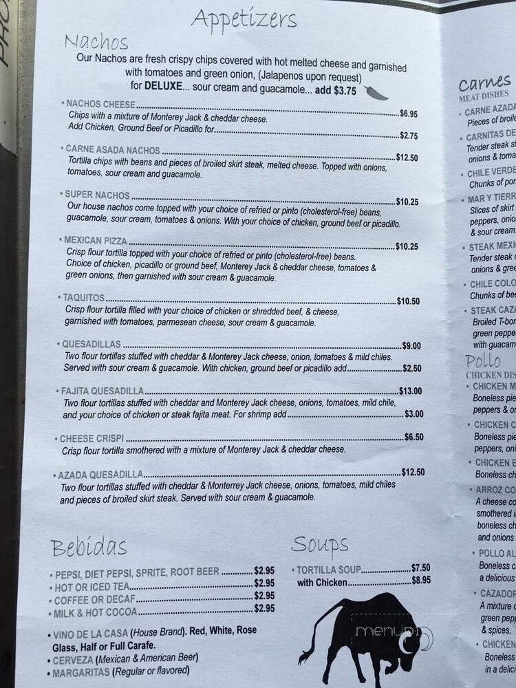 Cazadores - Crescent City, CA menu_pic