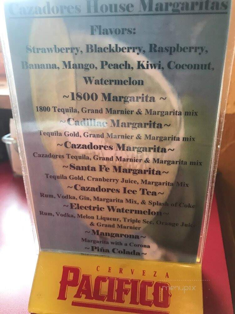Cazadores - Crescent City, CA menu_pic