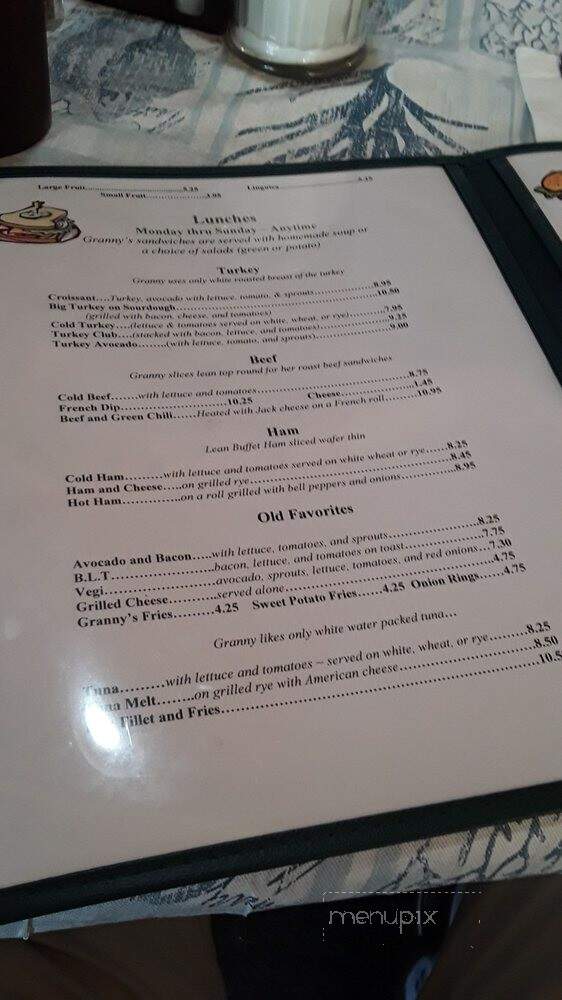 Granny's Pantry - Atwater, CA menu_pic