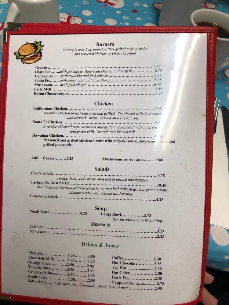 Granny's Pantry - Atwater, CA menu_pic