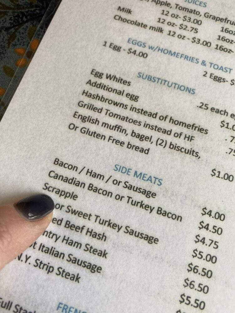 Sandy Hook Diner - Newtown, CT menu_pic
