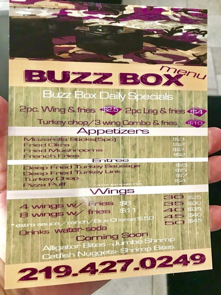Buzz Box Wings - Gary, IN menu_pic
