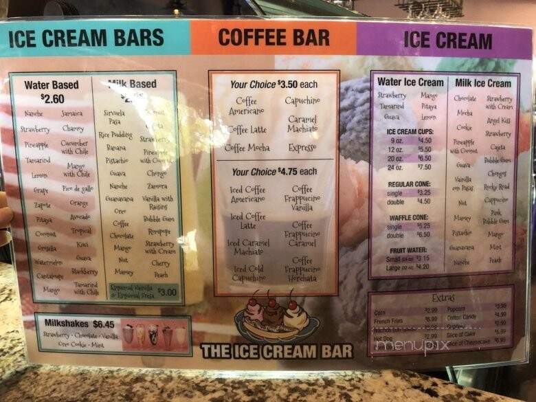 The Ice Cream Bar - Nashville, TN menu_pic
