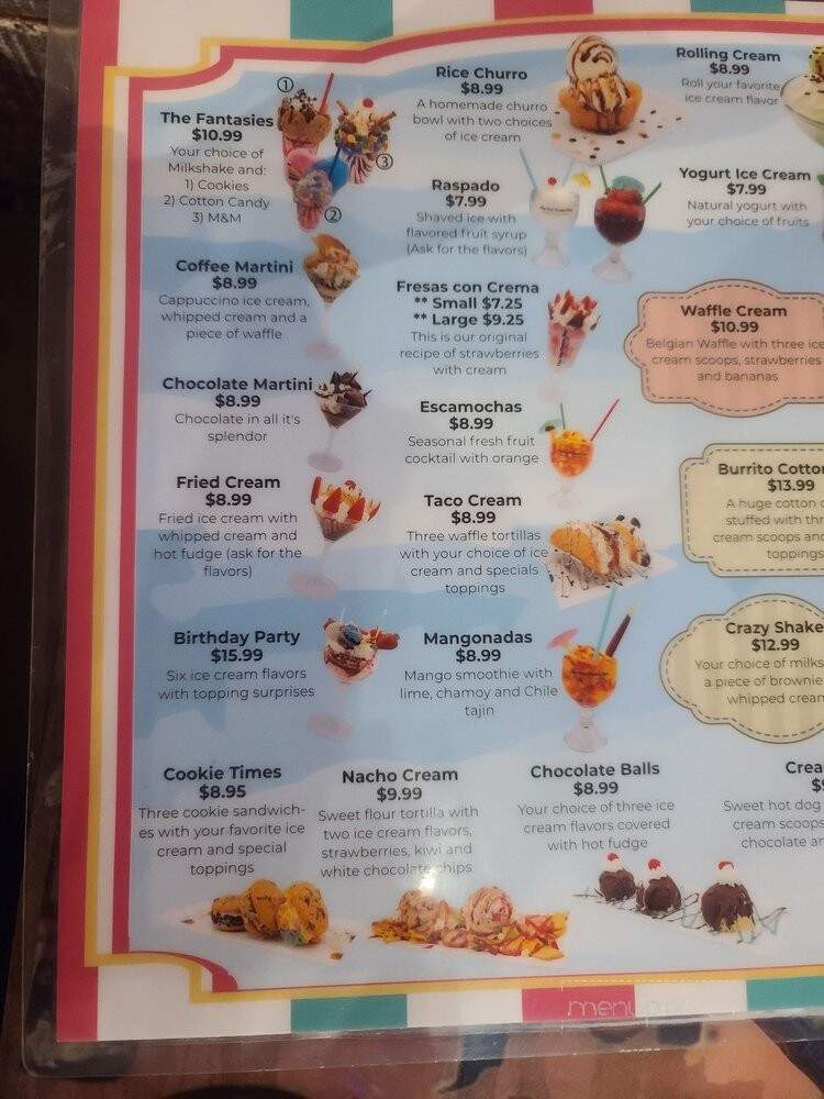 The Ice Cream Bar - Nashville, TN menu_pic