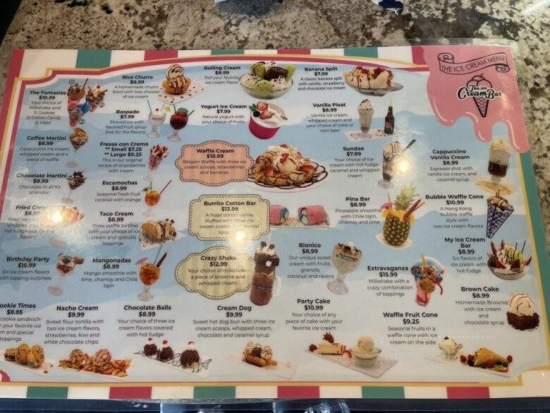 The Ice Cream Bar - Nashville, TN menu_pic