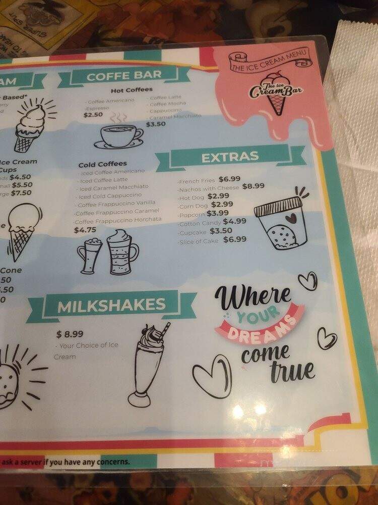 The Ice Cream Bar - Nashville, TN menu_pic