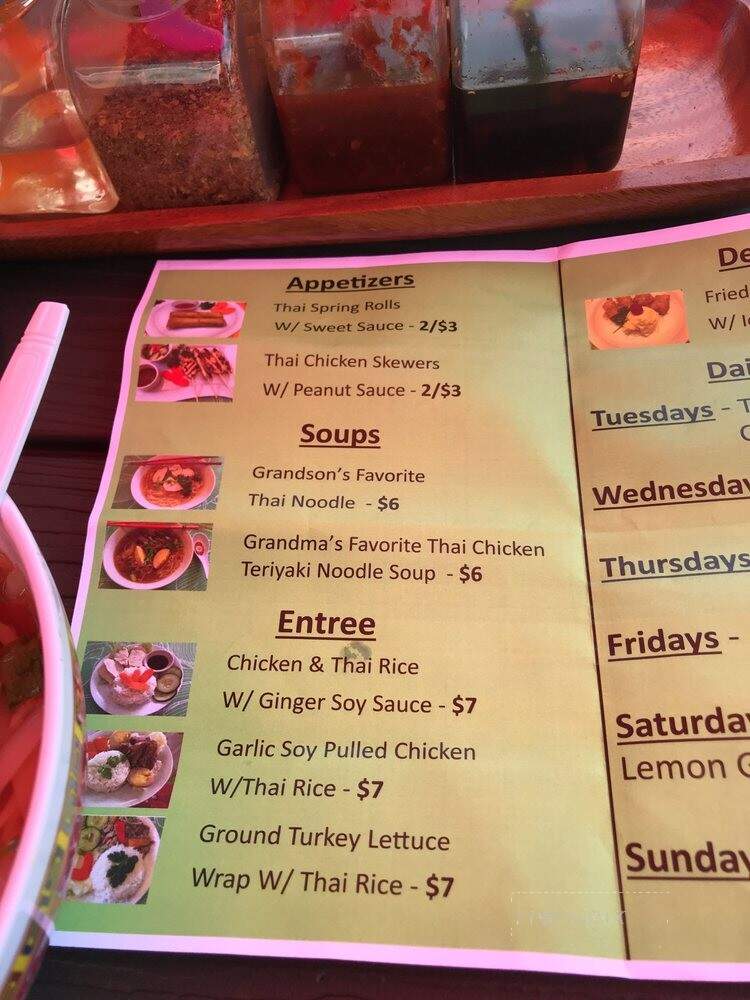 Grandma Wan Thaifood Truck - Bradenton, FL menu_pic