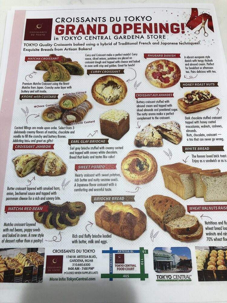 Croissants Du Tokyo - Gardena, CA menu_pic