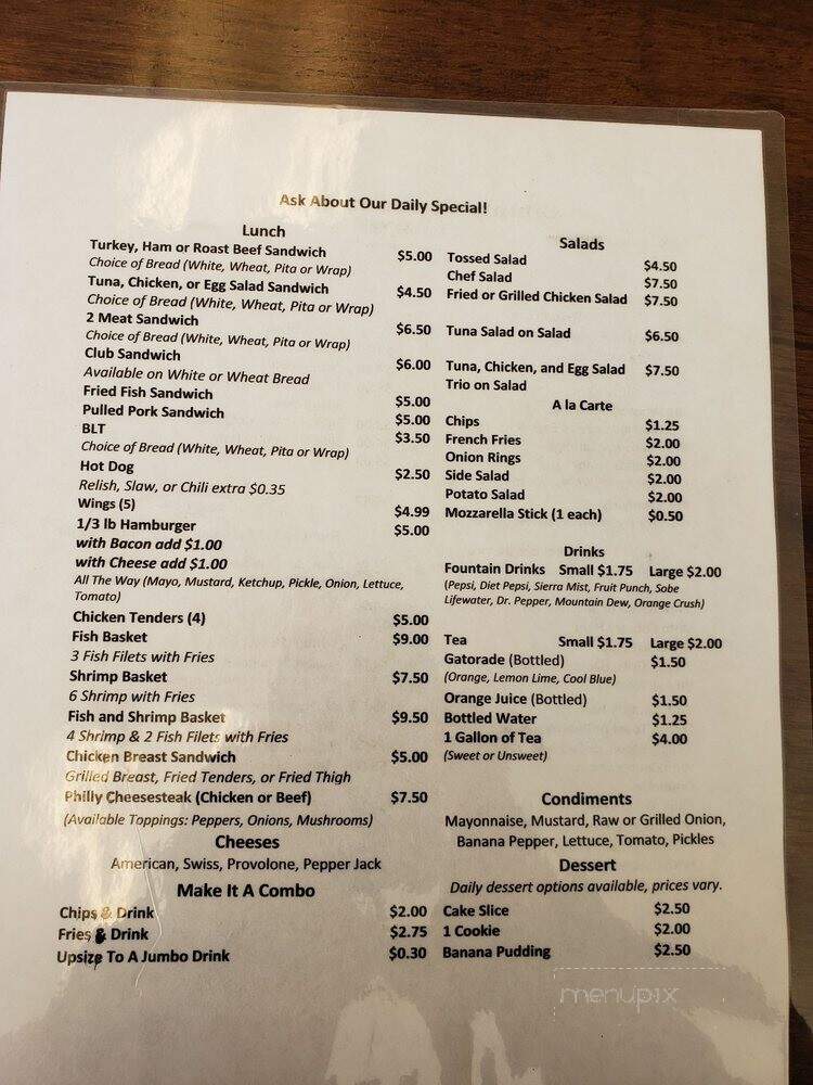 Simply Southern Eatery - Macclenny, FL menu_pic