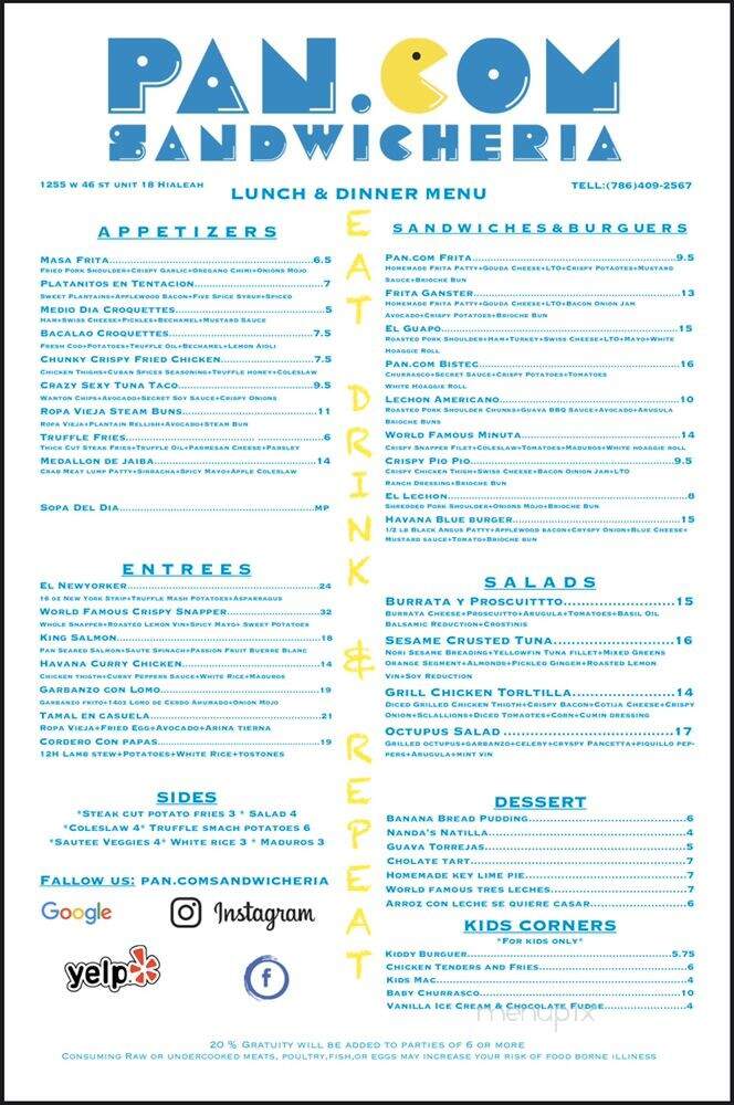 Pan.com Sandwicheria - Hialeah, FL menu_pic
