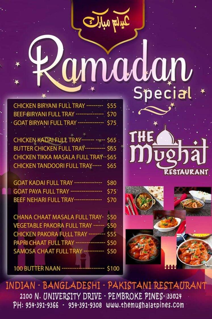 The Mughal Restaurant - Pembroke Pines, FL menu_pic