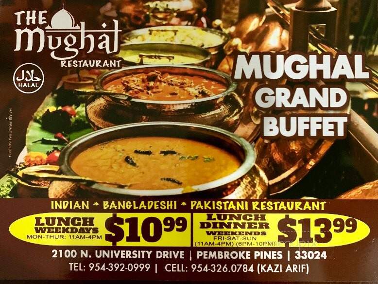 The Mughal Restaurant - Pembroke Pines, FL menu_pic