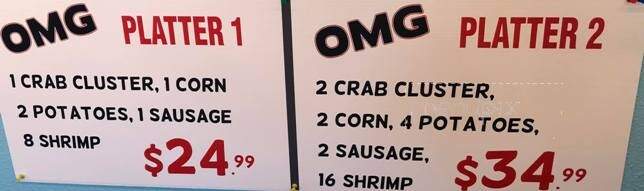 OMG Seafood - San Marcos, TX menu_pic