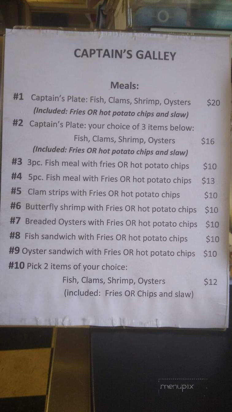 Captain's Galley - Gresham, OR menu_pic