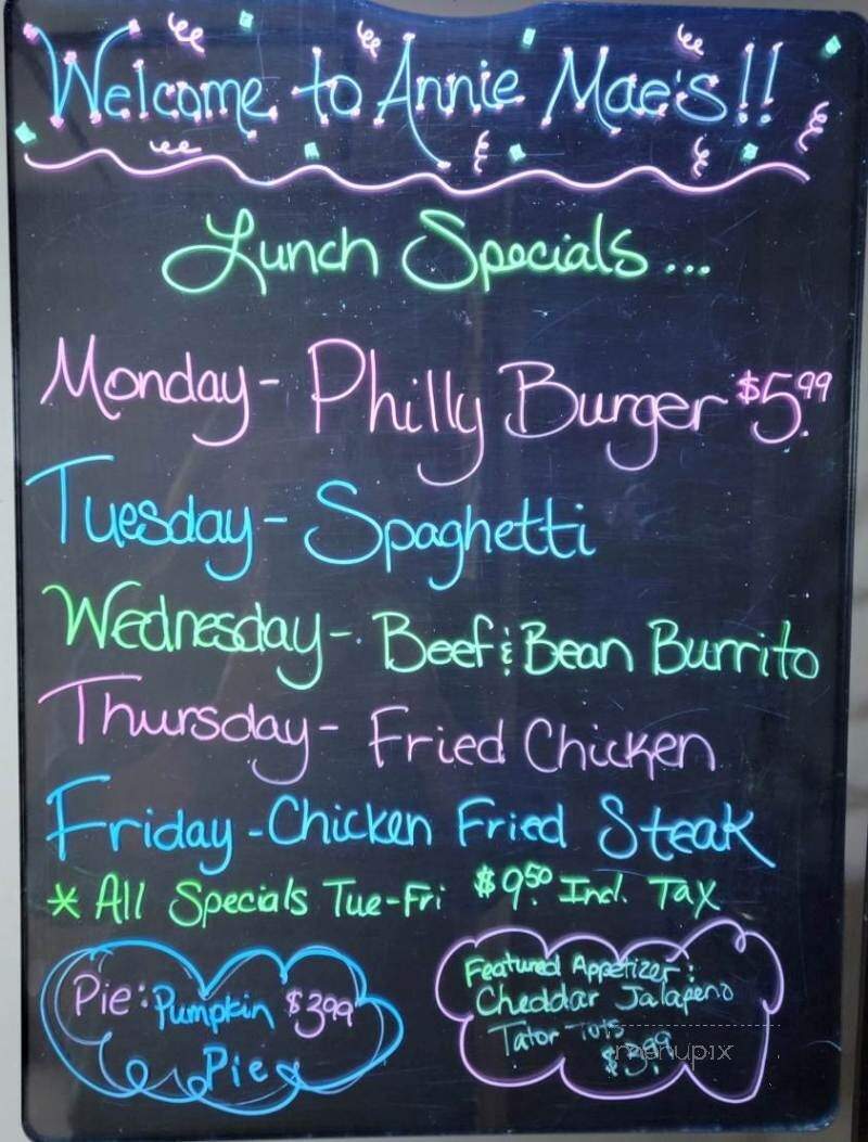 Annie Mae's - Ellinwood, KS menu_pic