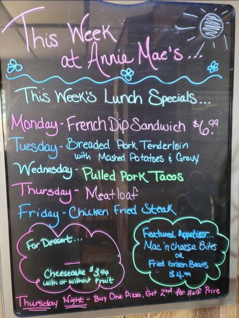 Annie Mae's - Ellinwood, KS menu_pic