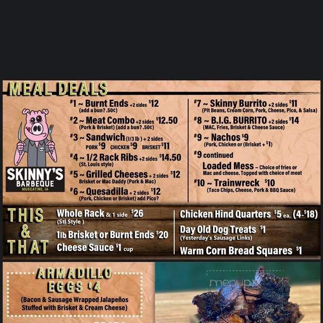 Skinnys Barbeque - Muscatine, IA menu_pic