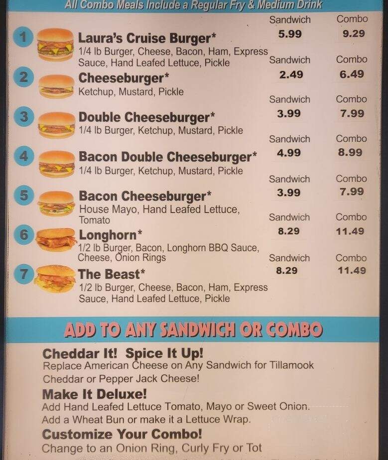 Burger Express - Sandpoint, ID menu_pic