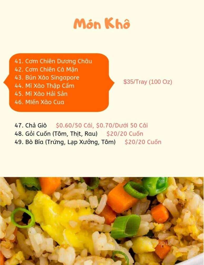 Com Thang Nha Toi - San Jose, CA menu_pic
