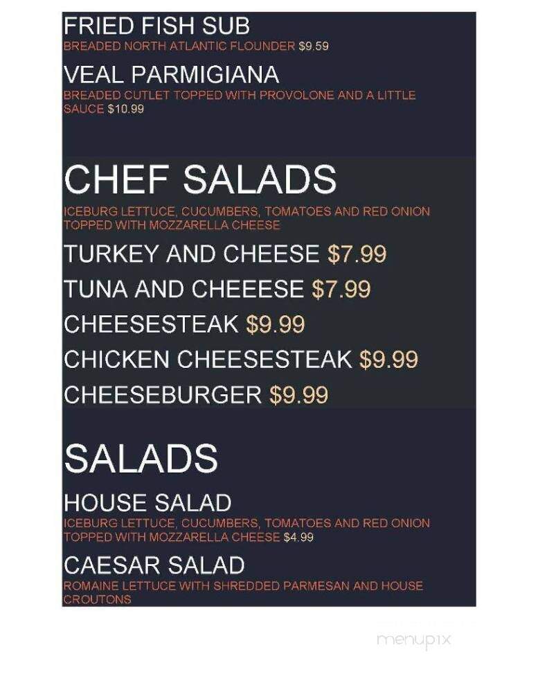 Terrigno's Delicatessen - Bridgeton, NJ menu_pic