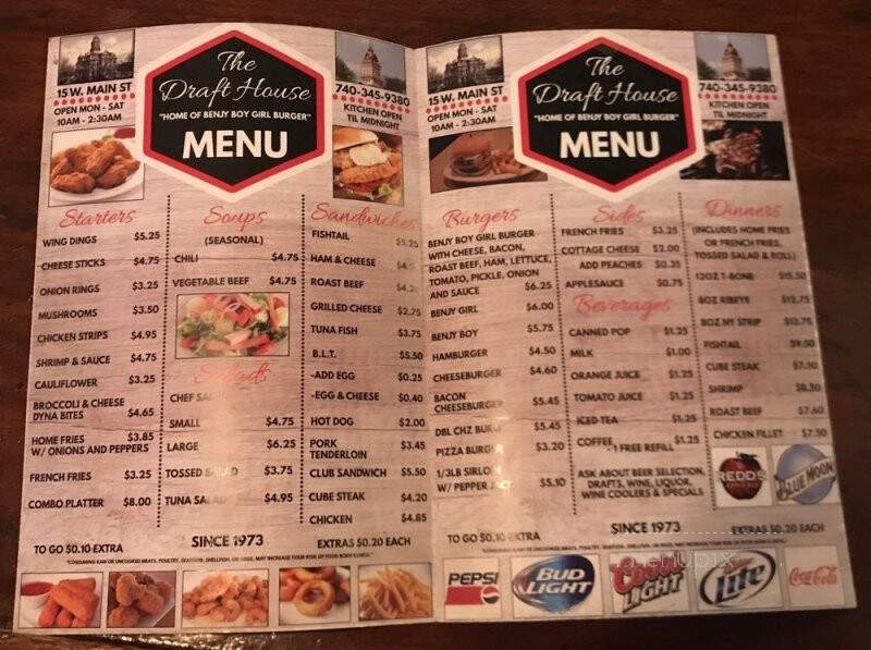 Draft House - Newark, OH menu_pic