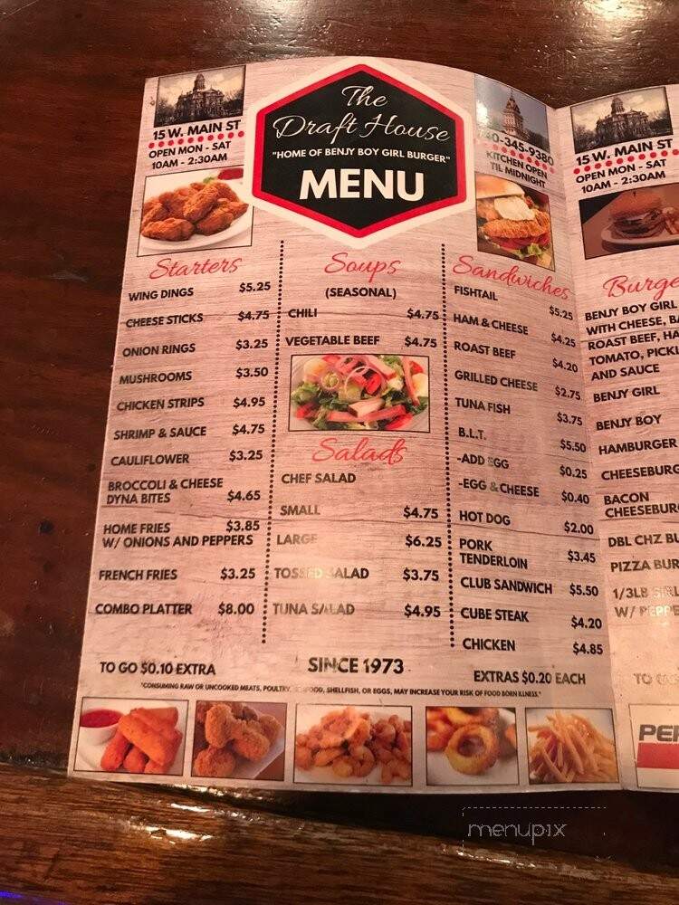 Draft House - Newark, OH menu_pic