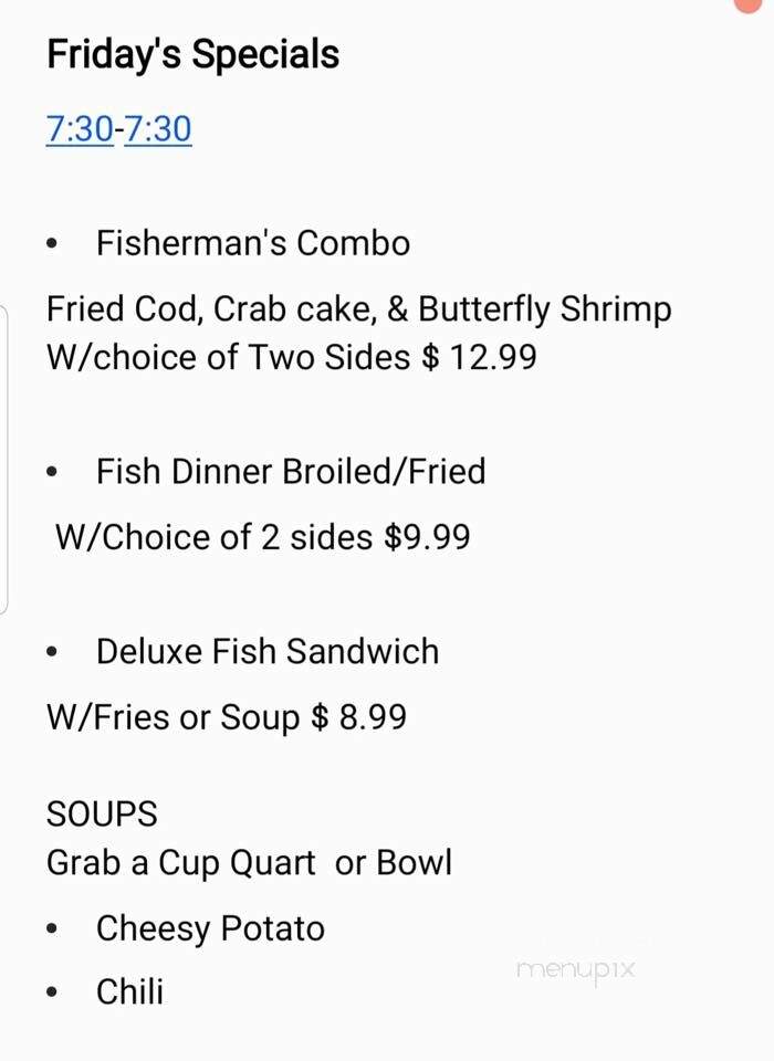 Sand Trap - Lake Milton, OH menu_pic