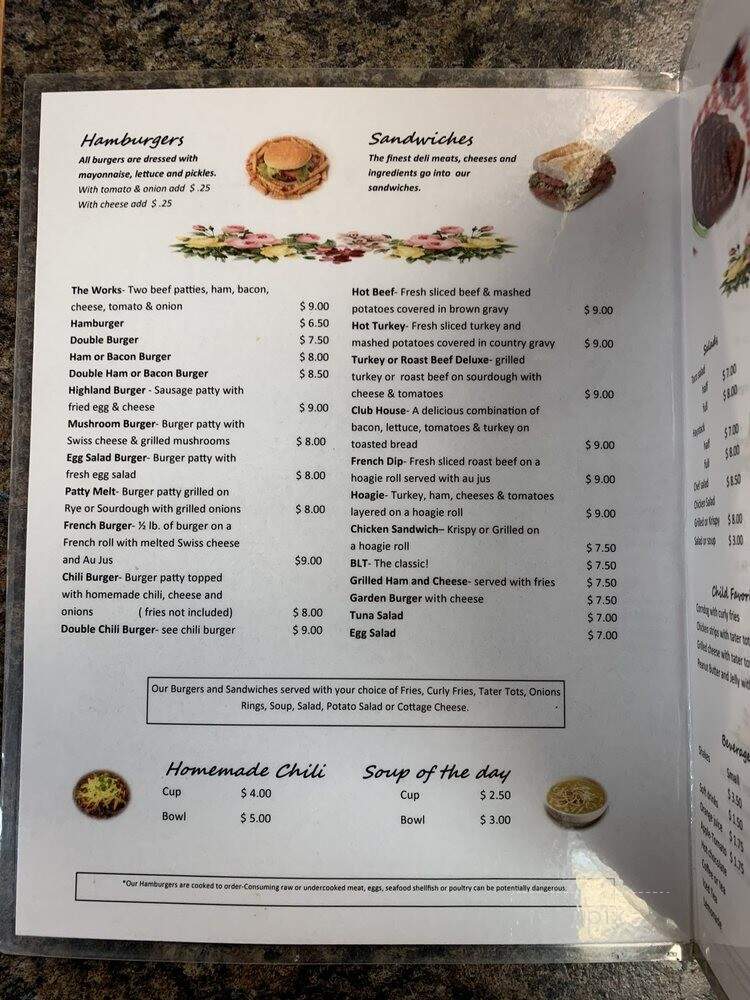 Wee Bit O'Heather - Milton Freewater, OR menu_pic