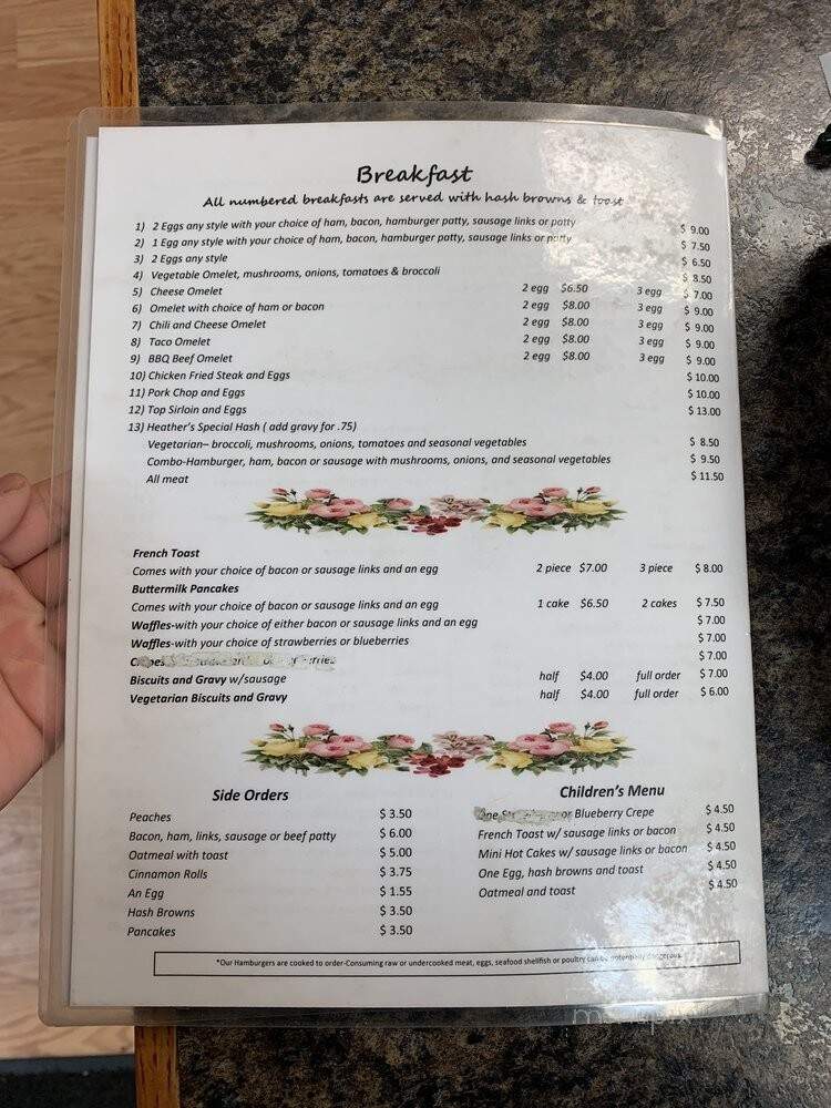 Wee Bit O'Heather - Milton Freewater, OR menu_pic