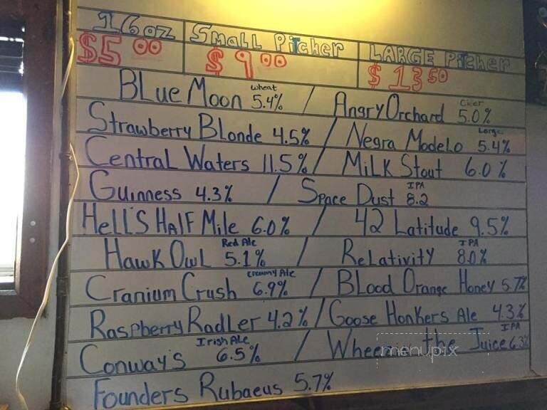 Scooters Airport Bar - Harrison, MI menu_pic