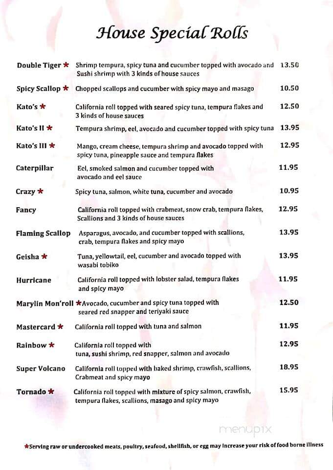 Toro Sushi - Spokane Valley, WA menu_pic