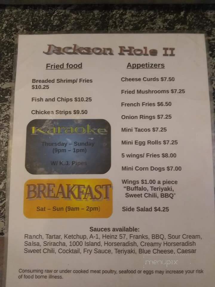 Jackson Hole II - Spokane Valley, WA menu_pic