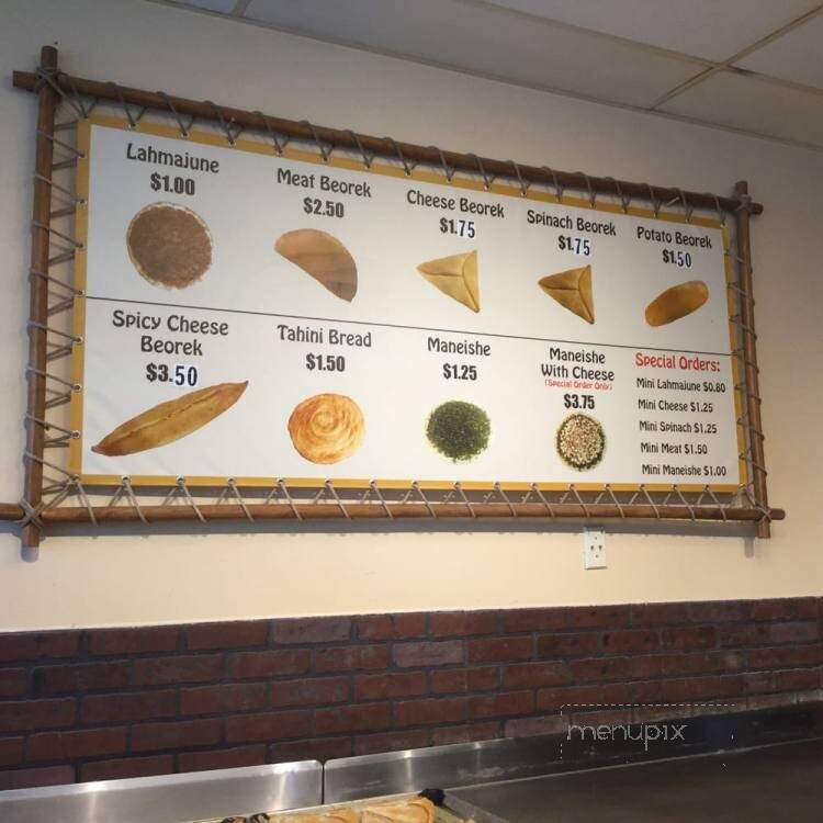 Taron Bakery - Glendale, CA menu_pic