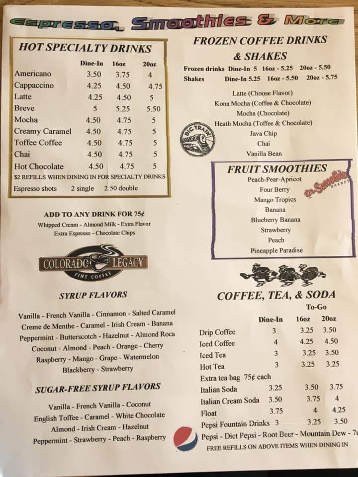 Main Street Coffee House - Rangely, CO menu_pic