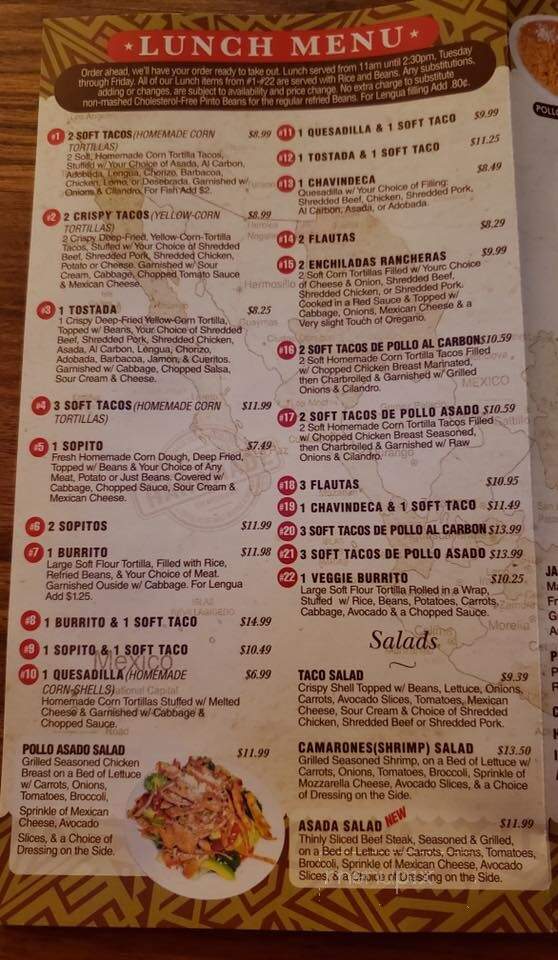 Antojitos Mexicanos - Yakima, WA menu_pic