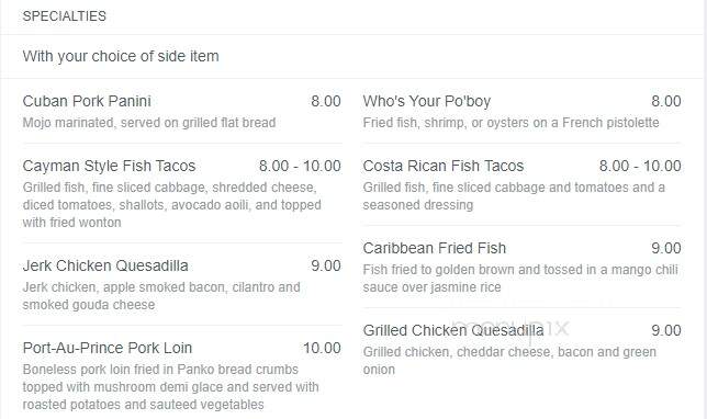 Compass Rose - Valparaiso, FL menu_pic