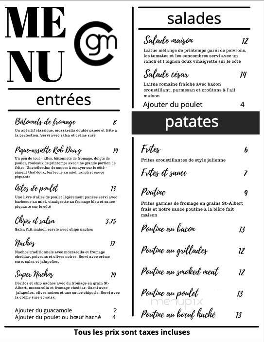 Chez Grand-Man - Saint-Zotique, QC menu_pic