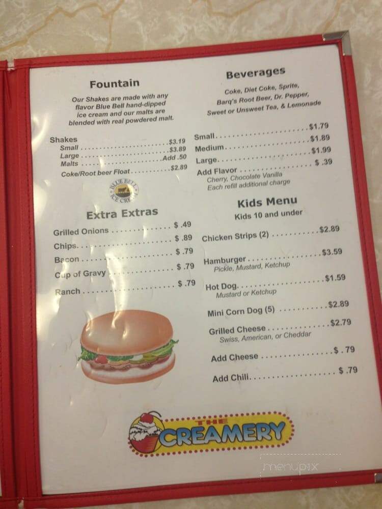 Creamery - West Monroe, LA menu_pic